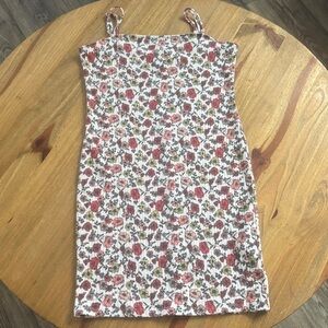 Forever 21 Floral Mini Dress in Pink and Green